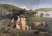 Gustave Courbet young women from the Village china oil painting artist